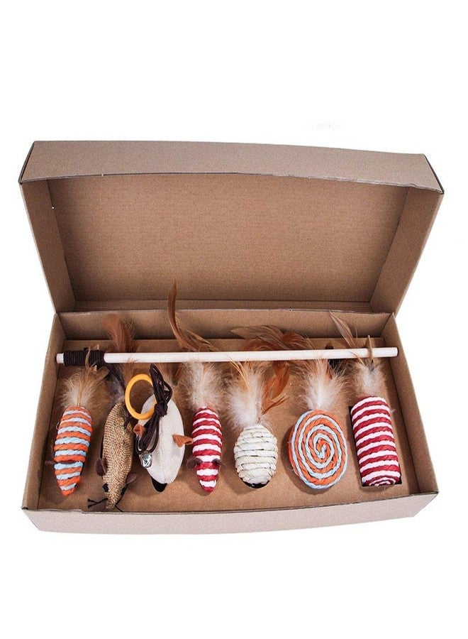 Petlicious & More® Custom Cute Wood Plush Play Wand Feather cat Teaser Interactive Toy- 7 Sets - Image 4